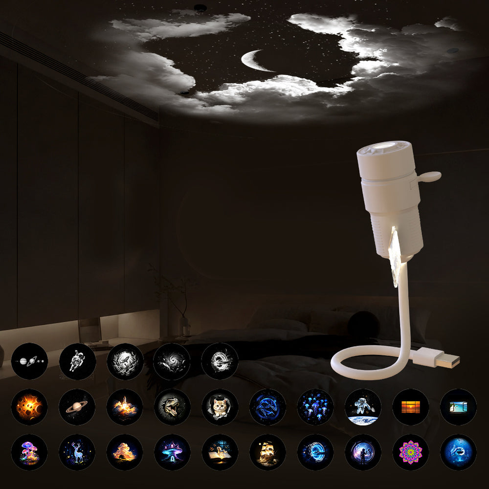360° Rotating USB Galaxy Star Projector